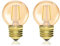 Luxvista 1.5W ampoule e27 blanc chaud, ampoule e27 vintage 2200K ambre, ampoules led intérieur e27 1.5W, équivalent 20W ampoule G40, Lot de 2