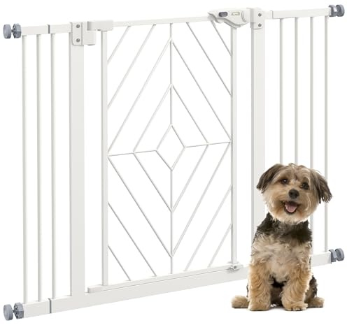 Pressure Fit Safety Gate w/Auto Closing Door, Double Locking, 74-100cm Openings