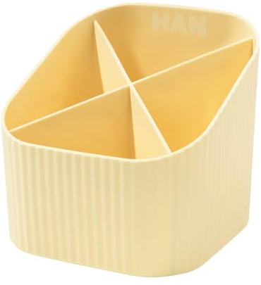 HAN 1x portapenne da scrivania X-LOOP giallo pastello 100% plastica