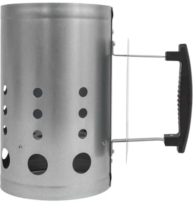 Amig - Allume-feu au charbon Fireplus pour barbecue - Fabriqué en acier galvanisé - Poignée en plastique isolant thermique - Dimensions : 27 x 17,5 x 30 cm