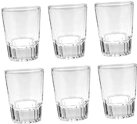 LABRIMP 6 Pezzi Bicchieri Da Whisky in Bicchieri Da Birra in Facili Da Pulire E Riporre Design Unico Pratico Per Casa Ufficio Ristorante