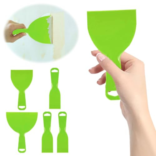 LYEAA plastspatelknivset, 5 delar, plastspatelset, färger, skrapa, verktyg för spackel, fyllning, spatel, kniv för målare, vägg, bil, målning, skrapa