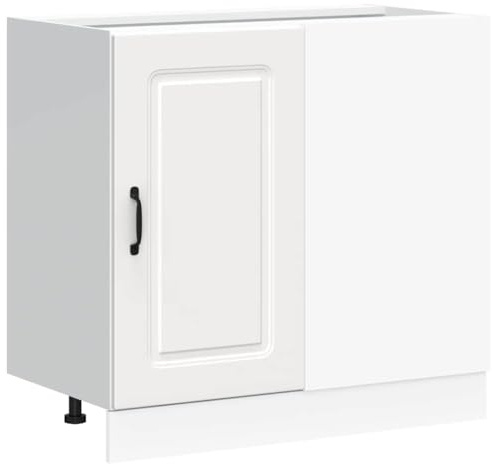 vidaXL Mueble bajo de Cocina Kalmar Madera de ingeniería Blanca, Mueble bajo de Fregadero, Mueble bajo de Cocina con cajón, Mueble bajo de Fregadero