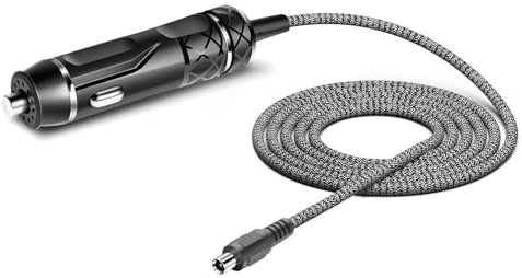 HKY 12V Car Charger for Jackery Explorer 240 V2 1000/2000 V2 New Version 1000 Pro 1500 2000 Pro 5000 Plus Portable Power Station Solar Generator Car Charging Cable DC8020 Cigarette Lighter DC Adapter