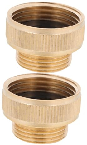 Mikikit 2pièces Raccord De Tuyau Arrosage Laiton Pouce Femelle vers Mâle Connecteur Étanche pour Jardinage Et Irrigation