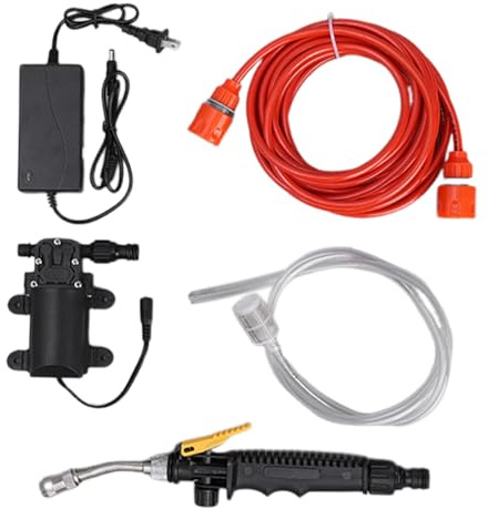 Rondella Ad Alta Pressione Portatile Accessori Per La Pulizia | Pulitore ad alta pressione elettrico per auto barca doccia strumenti esterni miglioramento domestico giardino manutenzione