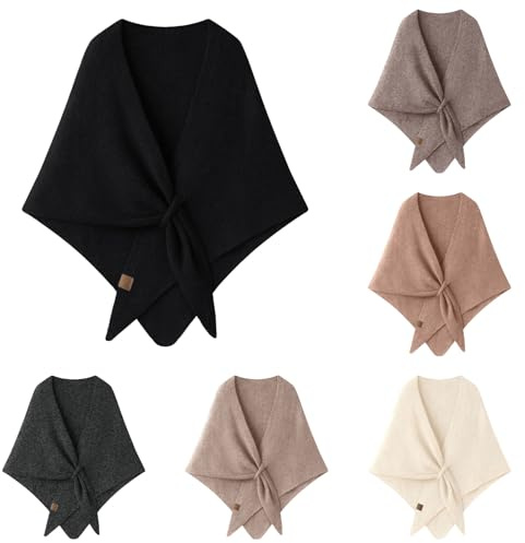 Generisch Dreieck Schal Damen Winter Herbst Strick Warm Pashmina Schal Kaschmir Bequem Weich Umschlagtücher Für Frauen Stola Strick Elegant Wraps Elegante Dreieckstuch Überwurf