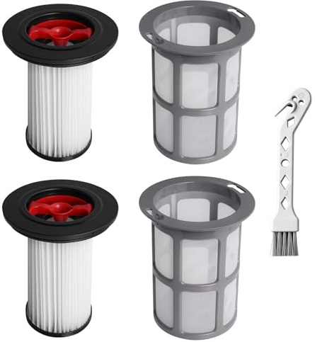 2 stycken ersättningsfilter och dammsugarfilter luddskydd, kompatibelt med Bosch Unlimited Gen2 serie 8 dammsugarset, kompatibelt 12036642,12023349 med 1 rengöringsborste