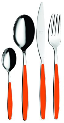MEPRA Caramella Servizio Arancio, 24 Pezzi, Acciaio Inossidabile 18/10