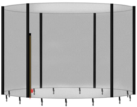 Baunsal® Trampolin Sicherheitsnetz Ø 183 185 244 250 275 277 300 305 335 337 366 370 396 400 427 430 457 460 487 490 (JS+EXD) Ersatzteile Netz Schutznetz Ersatznetz Gartentrampolin Outdoor