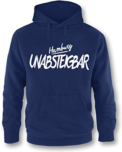 Luckja Hamburg Unabsteigbar Fanshirt Herren Hoodie Navy-Weiss Grösse XXL