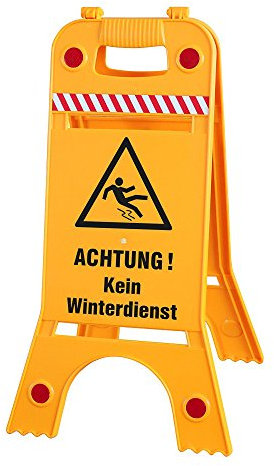 Warnaufsteller Dachaufsteller - Achtung ! Kein Winterdienst - 308541/1 - Warnschild Aufsteller - beidseitige Beschriftung