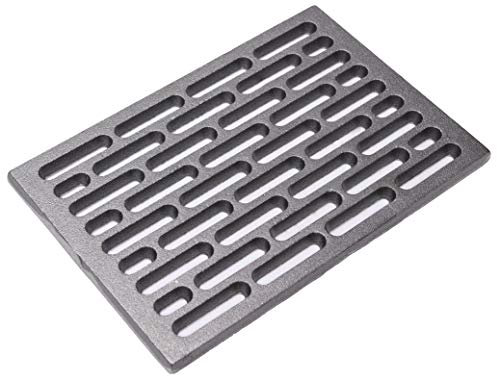 Rejilla de hierro fundido para chimenea y estufa cm 20 x 30 x 1 con ojales de ladrillo