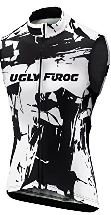 UGLY FROG Herren Frühling Ärmelloses Männer die Jersey Triathlon Vest Fahrradbekleidung Winter Thermal Warm Rennrad Radweste Besondere Designs