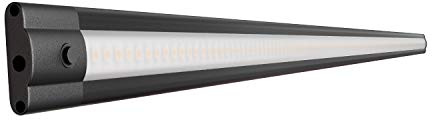 ledscom.de LED Unterbauleuchte SIRIS schwarz matt, weiß, 4100 K, flach, 90 cm, 1044 lm, 10,2 W, 24V DC, Schalter, Stecksystem ATOM, IP20, Netzteil erforderlich (nicht enthalten)