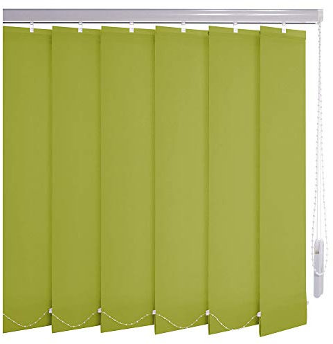 Sonnenschutz-HH® - Lamellenvorhang limone-apfelgrün lichtdurchlässig - Breite 85 cm x 105 cm Höhe - Lamellenbreite 127mm Vertikaljalousie Vertikalanlage Schiebevorhang
