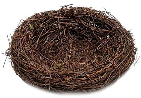 Inzopo Nido Rattan Uccelli Artificiali Piccoli Animali Decorazione Giardino Campo Accessori 25 cm
