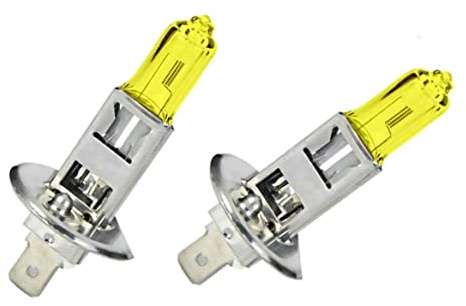 2x Jurmann H1 55W 12V Golden Vision Gelb Yellow Ersatz Halogen Birne für Scheinwerfer, Fernlicht, Abblendlicht, Nebelscheinwerfer - E-geprüft