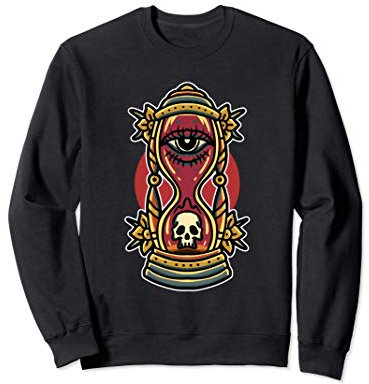 Old School Sanduhr Tattoo Design Sweatshirt