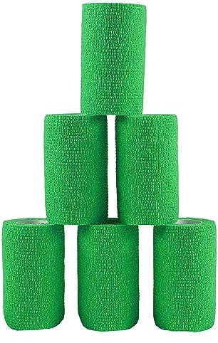1/3/6 Haftbandagen Größe+Farbe wählbar - selbsthaftende Bandage Fixierverband selbstklebend, Farbe:6 Stück | 10 cm | hellgrün