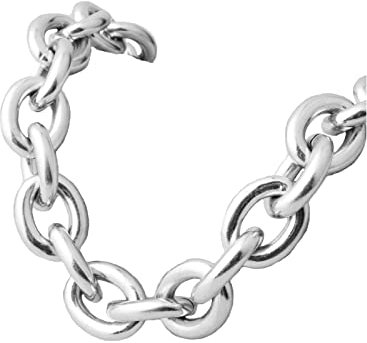 Epinki Herren Ketten 60 cm, Rolokette Silber Halskette Edelstahl Ohne Anhänger Breit 15MM Freundschaftskette Jungen Hip Hop für Männer