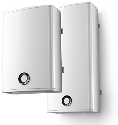 Elektrischer wandhängender Boiler 80 Liter Warmwasserspeicher mit 2x 1,2 kW Heizleistung HORIZONTALE oder VERTIKALE Montage - Gehäusetiefe NUR 28cm - Tesy GCR E32 EC