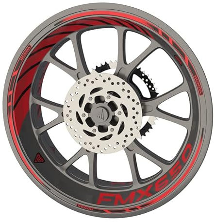 Hon da FMX 650 Premium Qualität Felgenband Aufkleber Komplettset (2 Räder) rot