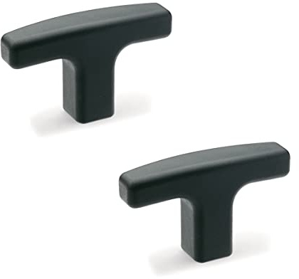 Ganter Normelemente | T-Griffe | Möbelgriffe | Schrankgriffe | Schubladengriffe | GN 563-55-M6 | Kunststoff | Griff 55mm | Gewinde M6 | 2 Stück