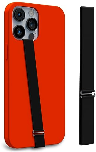 MyGadget 2X Handy Halterung Band [ 21 cm ] - Universal Silikon Smartphone Griff - Fingerhalterung für u.a. Samsung Galaxy S24 Plus & iPhone 14 I 15 Pro - Schwarz Finger Loop Size 210 2X Black