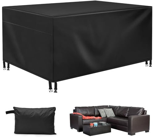 Rinhtma Gartenmöbel Abdeckung, Wasserdicht UV Beständiges Winddicht 420D Oxford Stoff,Anwendbar auf Sofa im Freien Gartentische Stühle und Möbelsets(242 * 162 * 100)
