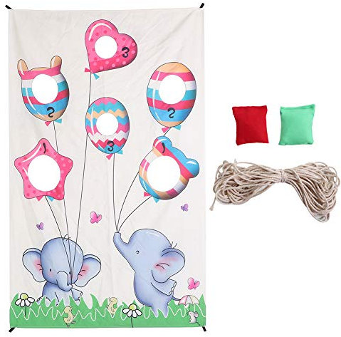 HOKZYHOUSE Indoor-Wurfspiel-Set Kinder Sandsack Tür Vorhang für Kinder Familie Erwachsene Party Spiel