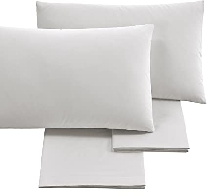 Puraluna CUORE - Completo Letto Matrimoniale | set di lenzuola | MADE IN ITALY | sotto con angoli (Bianco, Matrimoniale)