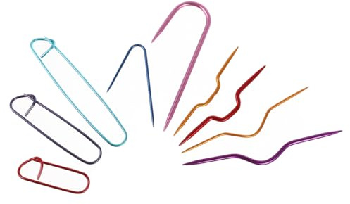Operitacx Kit D'Aiguilles À Tricoter Et Porte-Points 9 Pièces 4 Aiguilles En Forme De W 3 Supports De Points 2 Aiguilles En Forme De U Accessoires Pour Débutants Et Tricot À Domicile