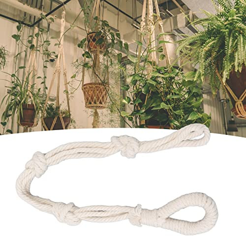 Macrame Plant Hanger Cotton Rope, 6 Pcs Boho Cotton Rope Plant Hangers for Home Decorations Hanging Planter Basket Rope Crochet Plant Holder Stand for Indoor Outdoor