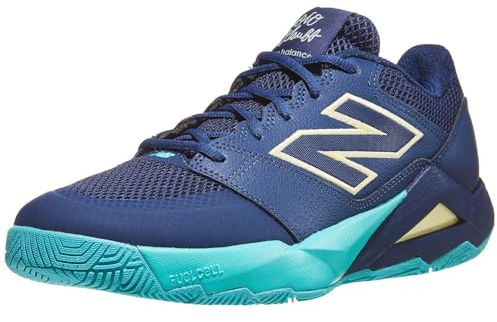 New Balance Men's FuelCell Delray V2 Tennis Shoe, Nb Navy/Parchment, 9.5 M