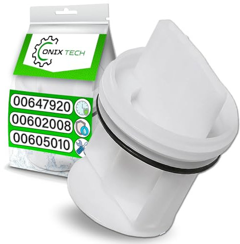 Filtro Pelusas Lavadora con Código Original 00647920 00602008 00605010 para Bosch para Siemens para Balay para Constructa para Neff - Garantía de 5 Años - ONIX TECH
