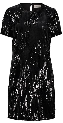 Cartoon Damen Pailletten-Kleid Kurzarm