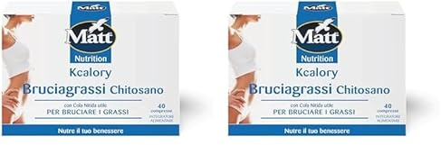 Matt, Kcalory Bruciagrassi Chitosano, Brucia Grassi a Base di Chitosano, Cromo e Cola Nitida, Utile nel Metabolismo di Carboidrati, Grassi e Proteine, Per Bruciare i Grassi, Confezione da 80 Compresse