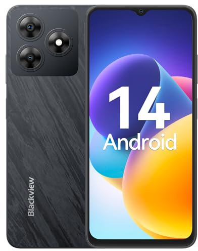 Blackview Wave 8C Handy Ohne Vertrag Android 14, 6GB+64GB/2TB SD, Octa Core 6,56 HD+, Akku 5000mAh, 13MP+8MP Kamera, 4G Dual SIM Smartphone Ohne Vertrag Günstig Simlockfreie, GPS/2 Jahre Garantie