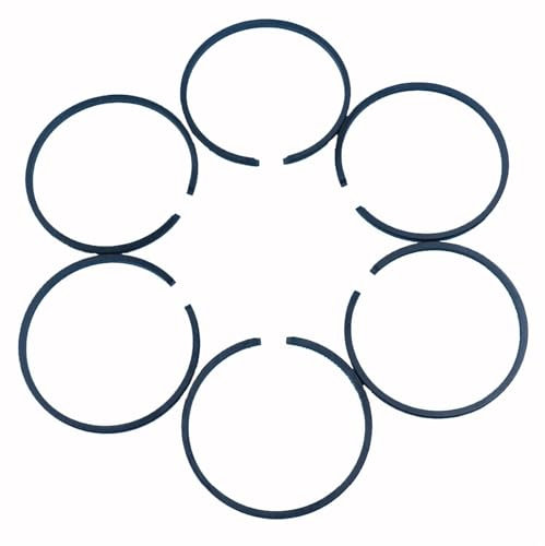 MKVAXR 6 Teile/los 44mm x 1,5mm Kolbenringe, for Husqvarna, 49 42 51 55 246 345 350 340 346 351 353, for JONSERED, 2150 CS2150 Kettensägenteil Kolbenring-Ring-Satz