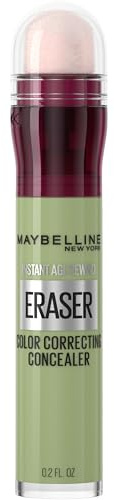 Maybelline Instant Age Rewind Instant Eraser Color Correcting Concealer, Crease-Resistant Coverage, Up to 12HR Moisturizing Wear, Green Color Corrector, 151, 1 Count