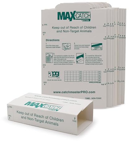 Catchmaster 72MAX Trappola per Topi Grandi | 10 Piaste Adesive | Efficace Soluzione per Uso Interno | Colla Potente di Alta Qualità per Topi
