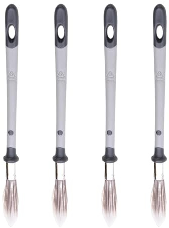 4 pinceles de pintura de retoque prácticos, accesorio portátil para pintar esquinas y bordes de paredes y muebles