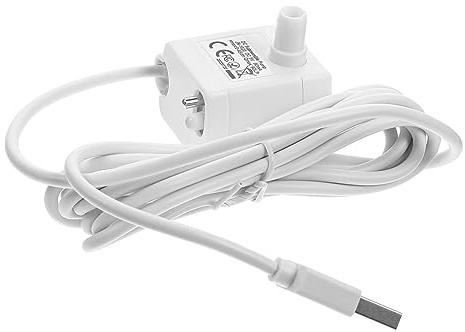 Toyvian Pet Drinking Fountain Pump with Anti-dry Burn Protection and Led Indicator, 5v 1a Small Submersible Water Pump for Cat Water Fountain, Quiet Cat Supplies Accessory for Home Use