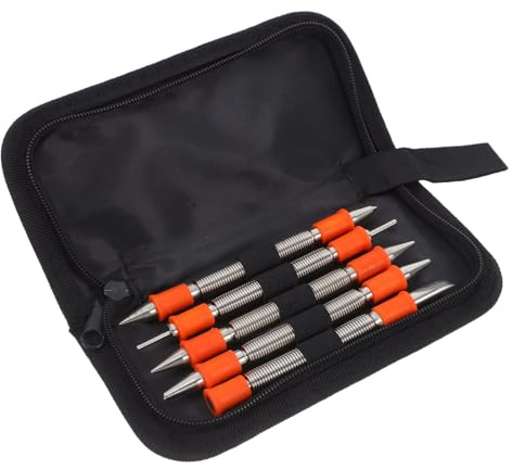VILLCASE 5pezzi Punzone Centrale Molla Di Punzoni e Scalpelli Scalpello Freddo Per Rimozione Cerniera Veicolo Utensile Per Punzone Molla
