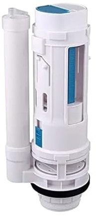 Kit valvola sifone for cisterna con pulsante a doppio scarico for WC, cromato for