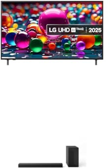 LG 55UA75006LA 55-Inch UHD Smart TV bundle with US60T Soundbar with Cinematic Sound & WOW Interface 3.1 channel, 340W