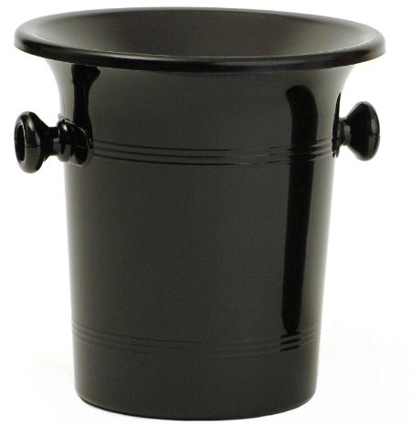 Spittoon in Plastica CONE 20 Black - NERO Lucido - capacità 2.0 lt. - by DvM - (Set Corpo & Imbuto)