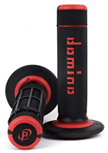 Domino 1295349 Manopole, Nero/Rosso, Set di 2