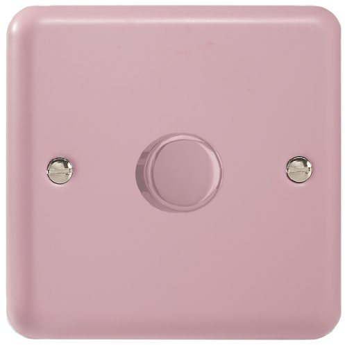 Varilight 1-Gang 2-Way V-Pro Push On/Off Rotary LED Dimmer 1 x 0-120W Rose Pink